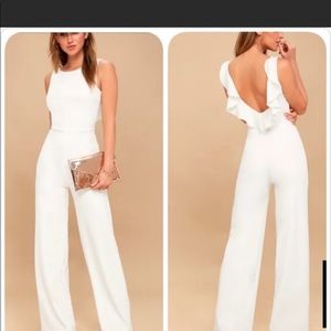 lulus white jumpsuit